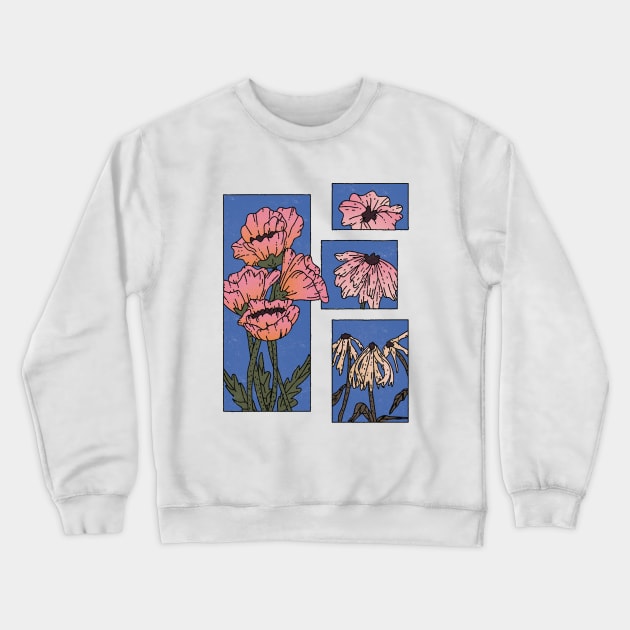 Wilt flower (blue) Crewneck Sweatshirt by YolandaPDF